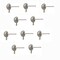 JewelrySupply Ball Post with Ring 6mm Silver Plated Surgical Stainless Steel Post (Package of 10)